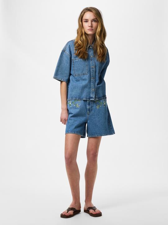 Image du produit Pieces PCSKY HW BESTICKTE Jeansshorts (L)