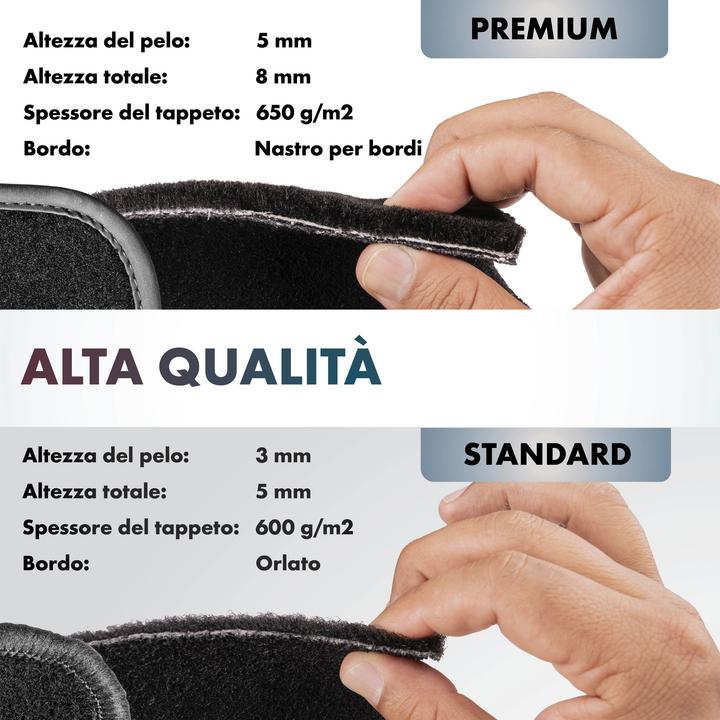 Produktbild Walser Premium Fussmatten für Seat Leon 09/2012-2021 (1 Set à 3 Fussmatten)