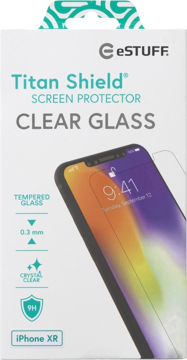 Produktbild eSTUFF Titan Shield Clear Glass (1 Stück, Apple iPhone XR, Apple iPhone 11)
