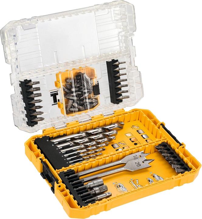 Actual product image DeWalt drill and drill set 55 pcs (6 mm, 12 mm, 10 mm, 3 mm, 5 mm, 8 mm, 4 mm)