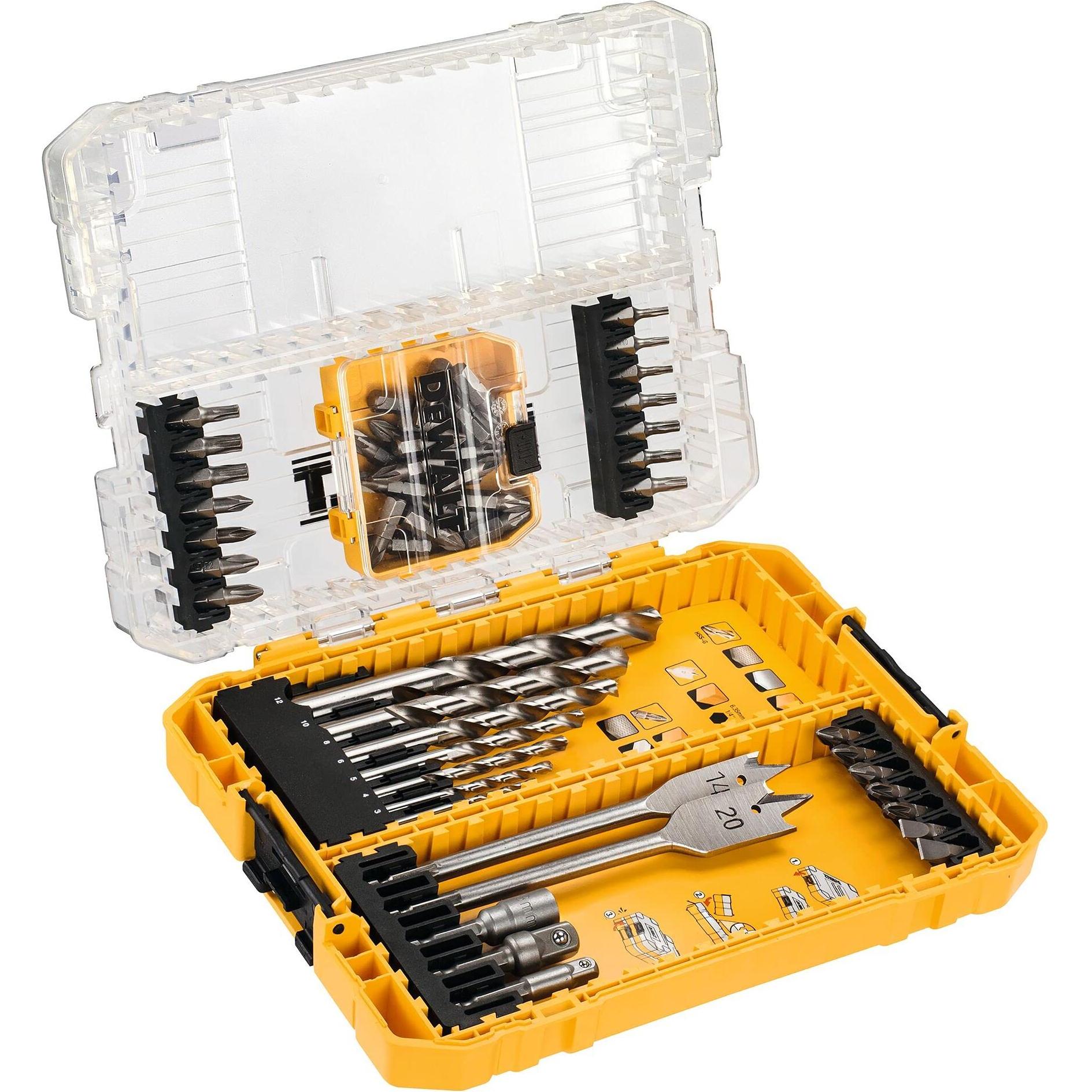 DeWalt, Bohrereinsatz, drill and drill set 55 pcs (10 mm, 12 mm, 3 mm, 4 mm, 5 mm, 6 mm, 8 mm)