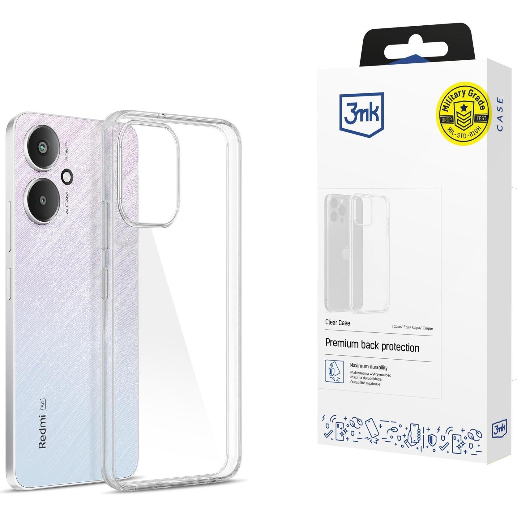 3Mk Trasparente Redmi 13C 5G - Custodia (Xiaomi Redmi 13C 5G), Cover Smartphone,