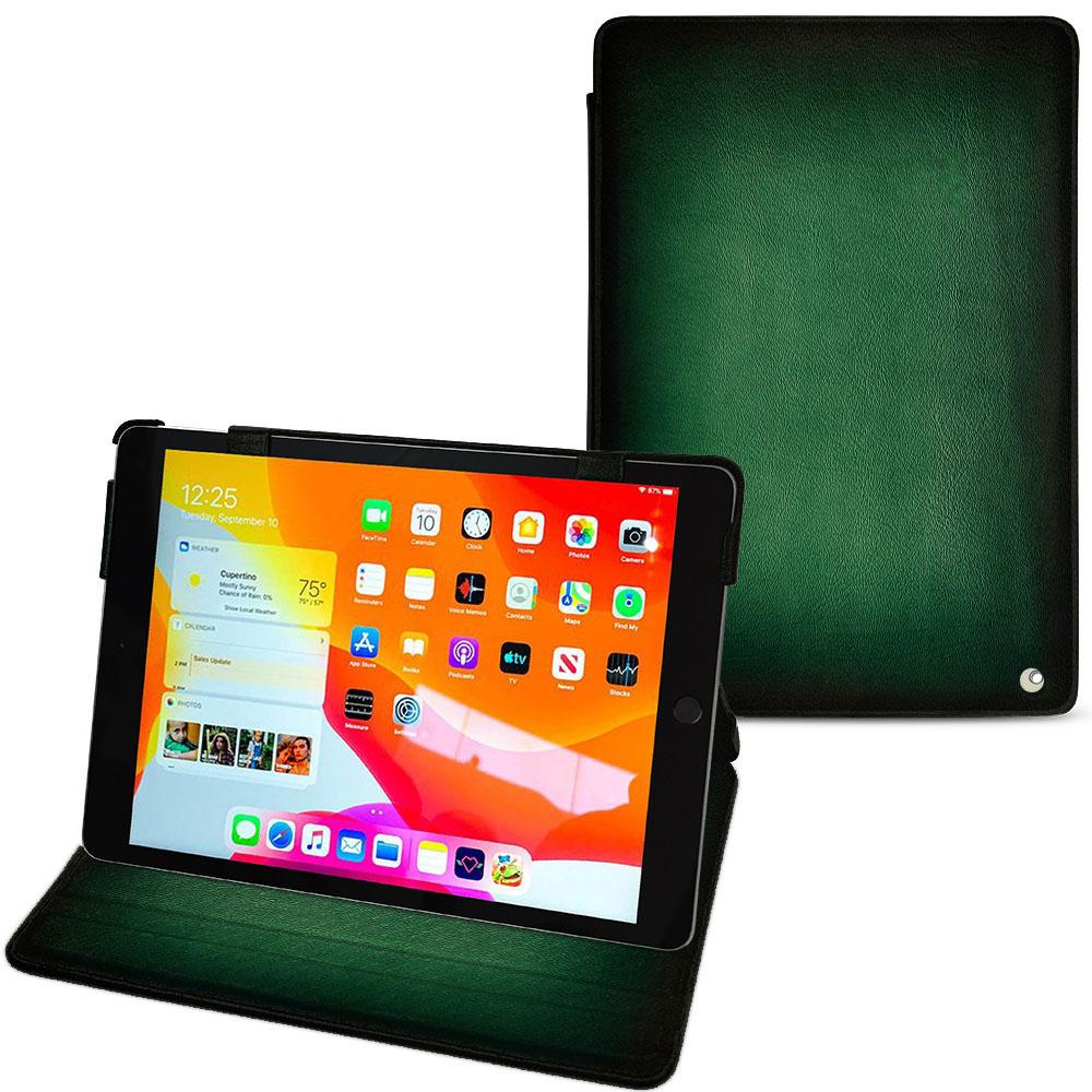 Noreve Lederschutzhülle horizontal (iPad 10.2 2019), Tablet Hülle, Grün