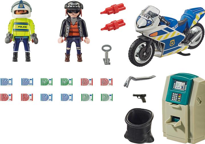 Image du produit Playmobil Moto de la police : poursuite du voleur d'argent (70572, Playmobil City Life)