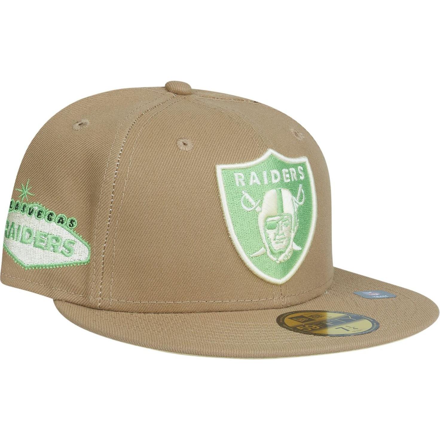 New Era, Herren, Cap, 59Fifty Fitted Cap - Las Vegas Raiders khaki - 7 1/8, Braun, (7 1/8)