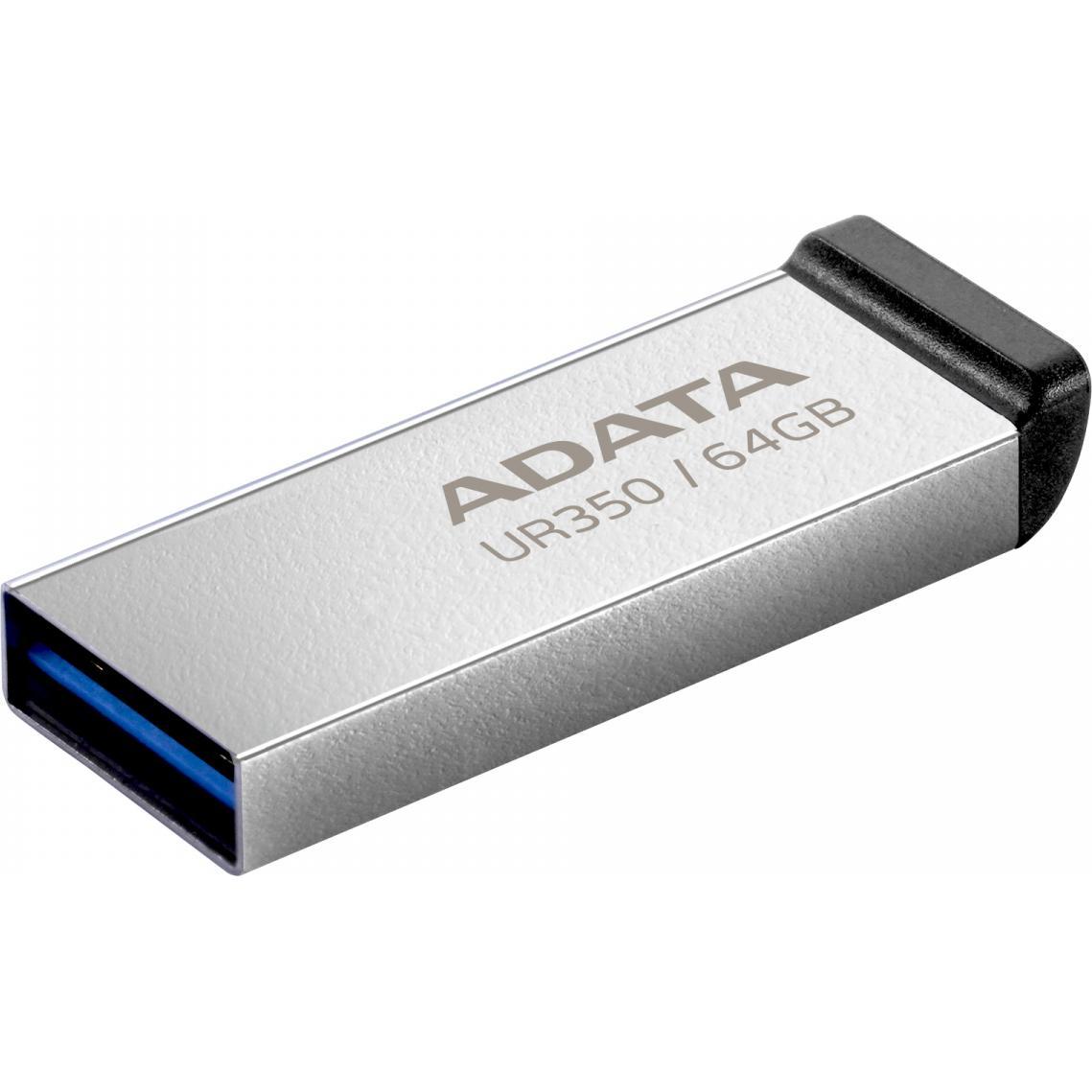 Thumbnail - Adata Pendrive UR350 USB3.2 Gen1 Metal black (64 GB, USB-A), USB Stick, Schwarz