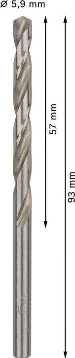 Image du produit Bosch Professional Zubehör Foret hélicoïdal PRO Metal HSS-G, 5,9 x 57 x 93 mm (5,9 mm)