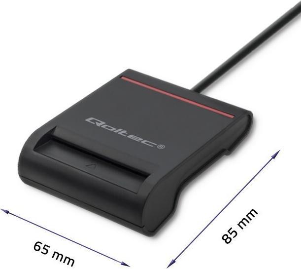 Produktbild Qoltec Skeneris Smart chip ID card scanner USB 2.0 Plug&Play (USB 2.0)
