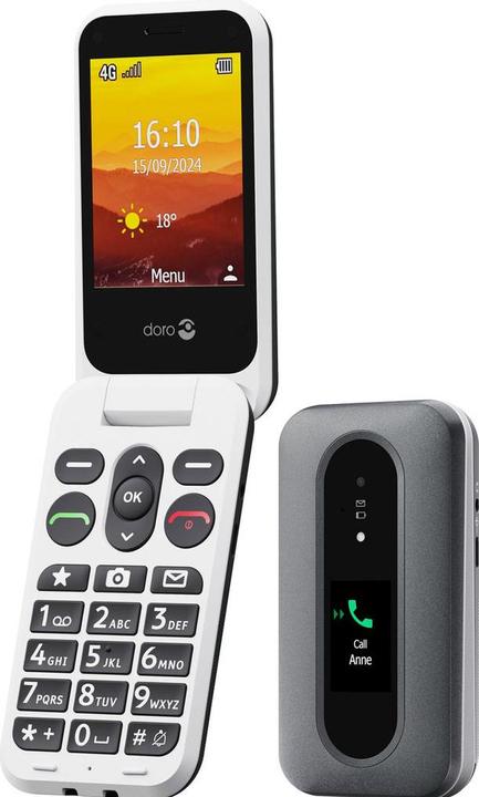 Image du produit Doro Leva L30, Clapet, SIM unique, 7,11 cm (2.8"), 2 MP, 1150 mAh, Noir, Blanc (2.80", 2 Mpx, 4G)