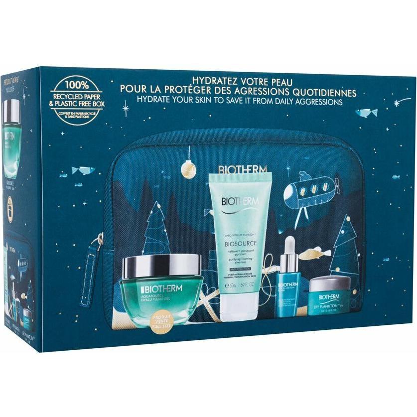 Biotherm, Beauty Geschenkset, Aquasource Hyalu Plump Gel 50ml Set Plump Gel 50ml + Life Plankton Elixir 7ml + Biosource ...