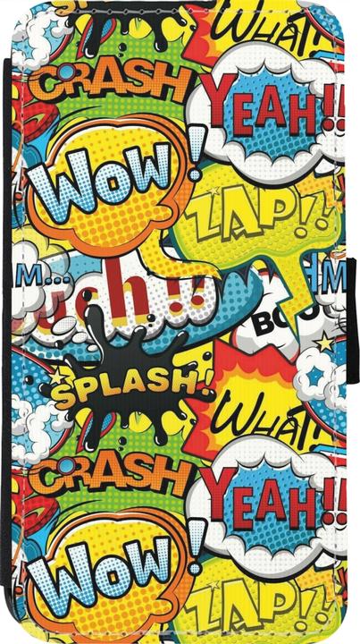 Actual product image PhoneLook Wallet cover black cartoons slogans (Apple iPhone 11 Pro)