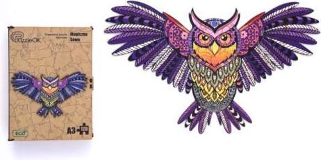 Produktbild PuzzleOk Holzpuzzle eco 120 Magische Eule A3 (120 Teile)