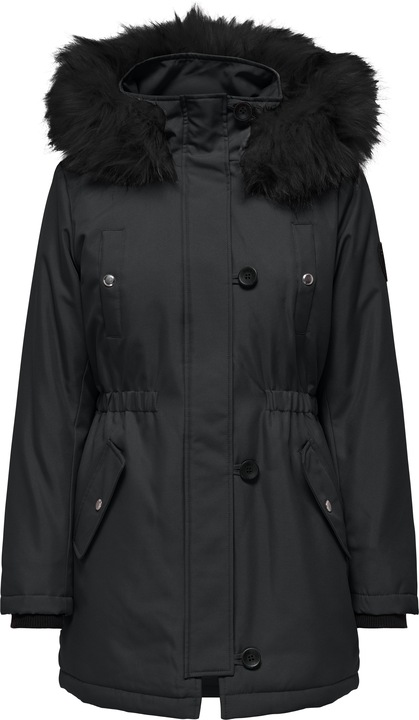 Image du produit Only Capuche avec bord en fausse fourrure amovible Poignets côtelés Parka Longue parka (M)