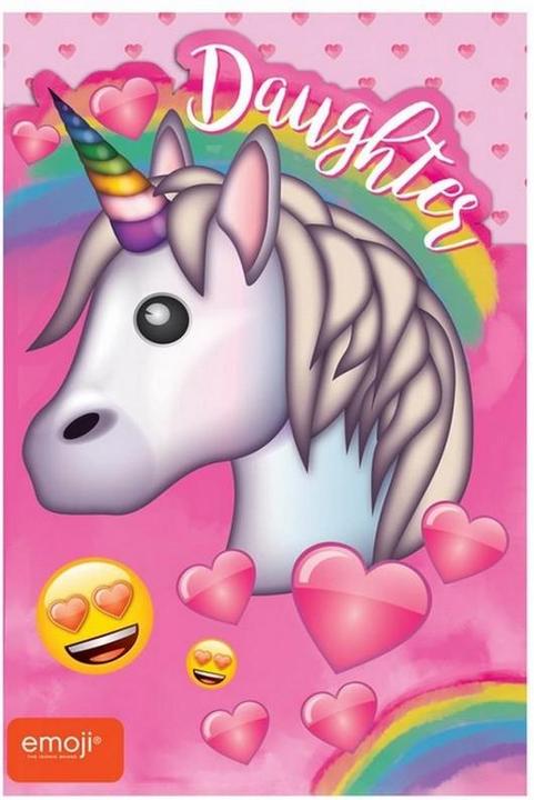 Actual product image Emoji Daughter Unicorn Birthday Card (1 pcs.)