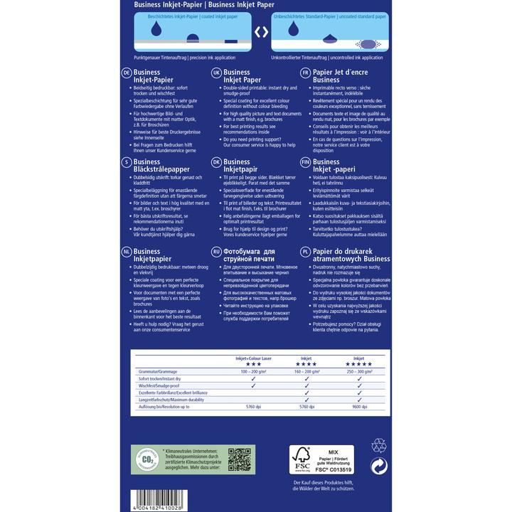 Nutritional values and ingredients Avery Classic Inkjet Paper A4 (120 g/m², 150 x, A4)