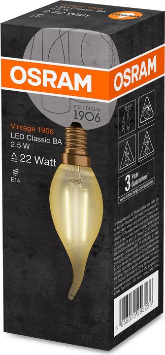 Produktbild Osram Vintage 1906 (E14, 2.50 W, 220 lm, 1 x, F)