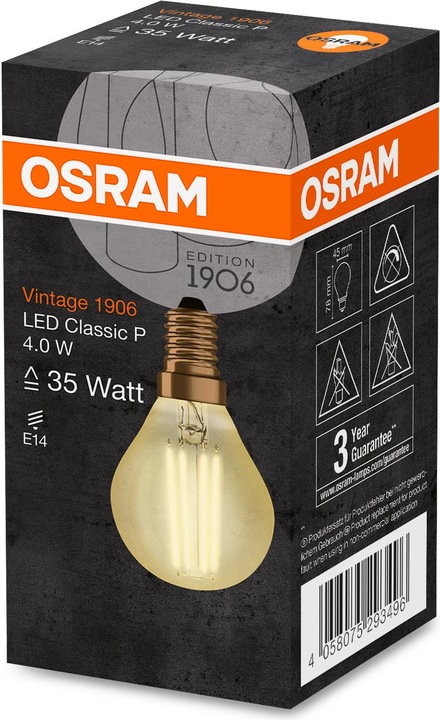 Produktbild Osram Vintage 1906 Led Classic P (E14, 4.50 W, 420 lm, 1 x, F)