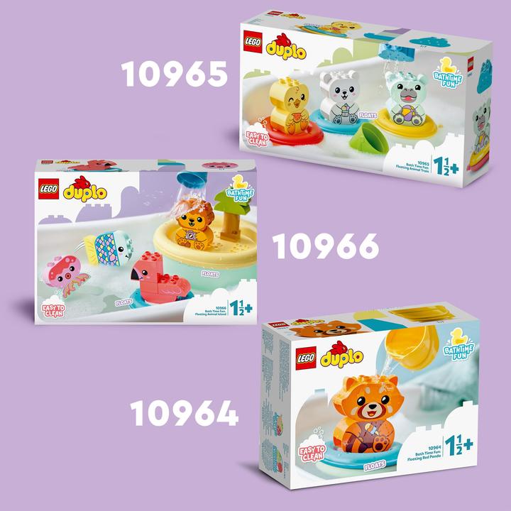 Produktbild LEGO Badewannenspass: Schwimmende Tierinsel (10966)