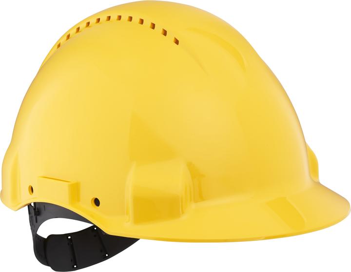 Actual product image 3M Safety helmet G3000 ventilated, with Uvicator™ sensor, Pinlock, sweatband, yellow (54 - 62 cm)