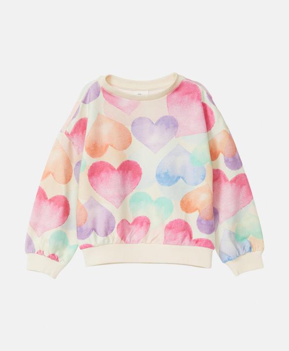 Produktbild s.Oliver Sweatshirt Oversize-Sweatshirt mit All-over-Print (98)