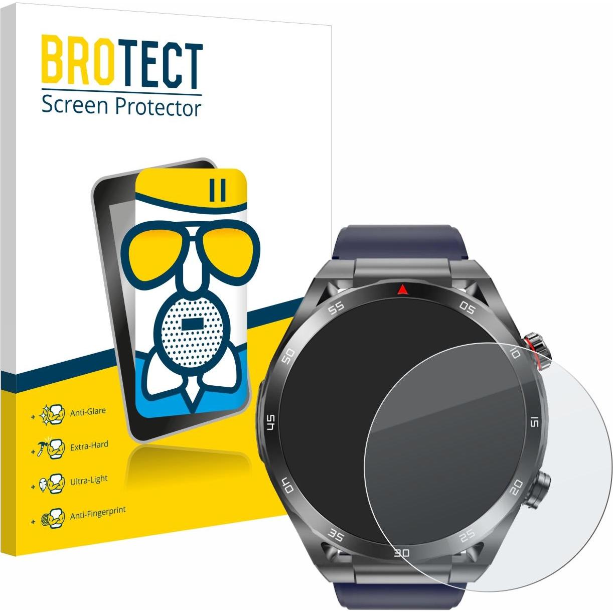 BROTECT Schutzglas Schutzfolie Displayschutz Display Schutz Glas Folie matt, Smartwatch Schutzfolie, Grau