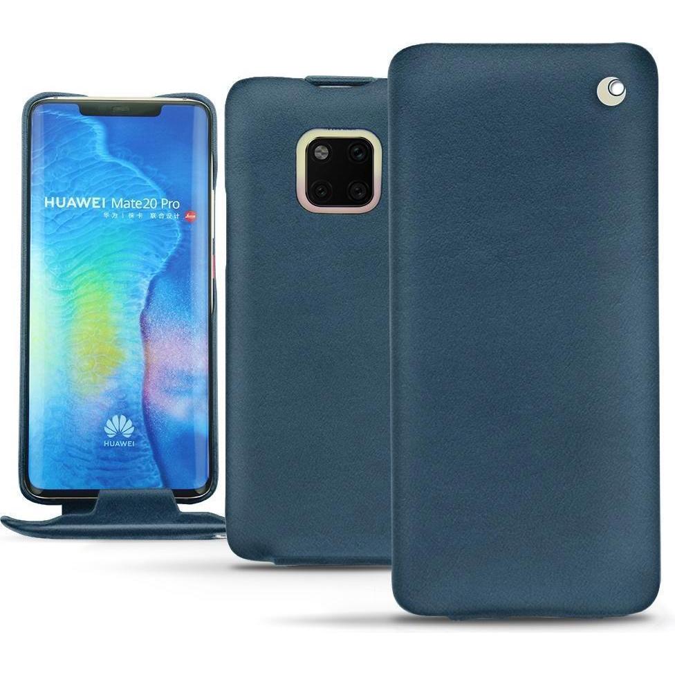 Noreve Lederschutzhülle vertikal (Huawei Mate 20 Pro), Smartphone Hülle, Blau