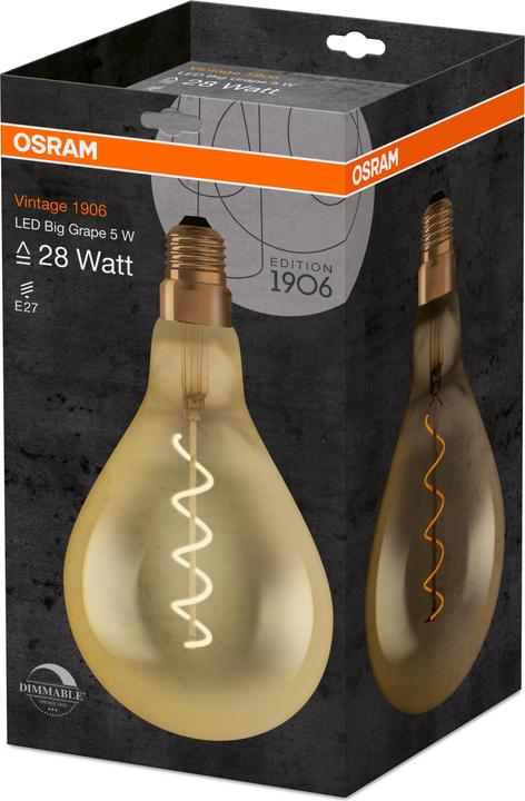 Immagine prodotto Osram Annata 1906 (E27, 5 W, 300 lm, 4 x, G)