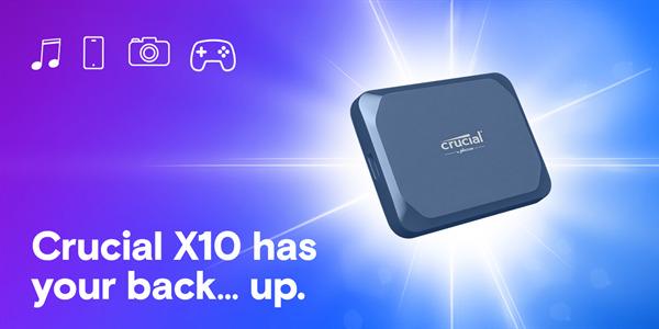Actual product image Crucial X10 Portable SSD (4 TB)