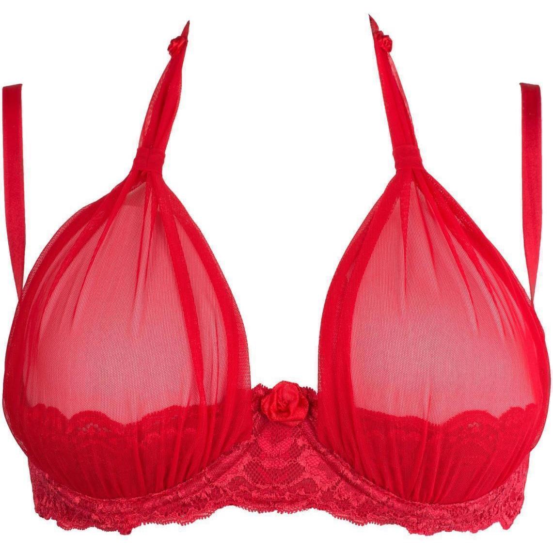Axami, BH, V-8761PS Plus Size bra, Rot, (95 E, Einzelpack)