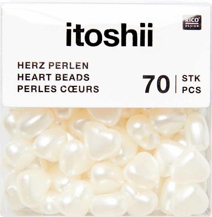 Immagine prodotto Rico Design itoshii Perlen, Herzen, 70 Stück