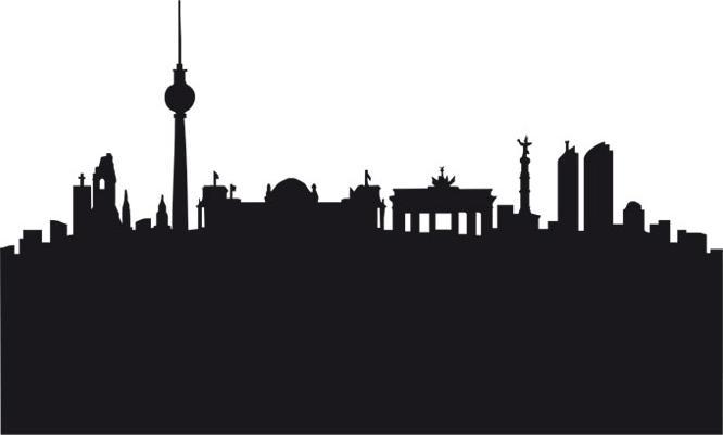 Produktbild Trenddeko Berlin Skyline (60 x 36 cm)