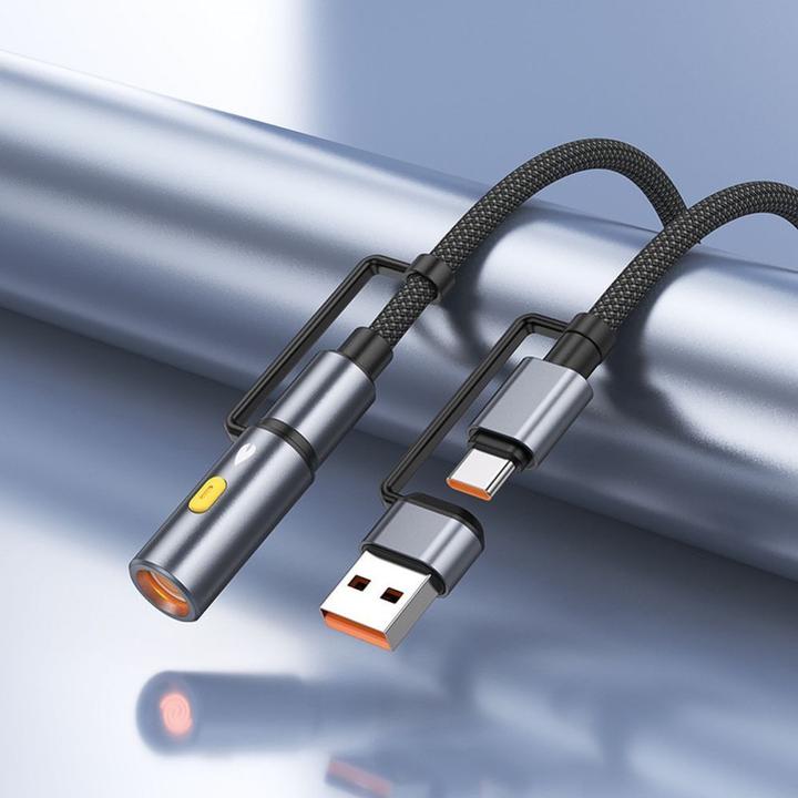 Produktbild Hoco USB-C / USB-A to USB-C / Lighter kabel U138, 60W, 3A, 1.2m, Schwarz (1.20 m, 60 W)