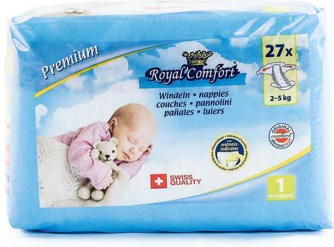 Produktbild Royal Comfort Windeln (Gr. 1, Tragepack, 27 Stk.)