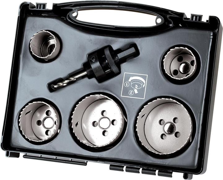 Actual product image wolfcraft 1 hole saw set BiM ø25,35,43,54,83mm (25 mm, 35 mm, 43 mm, 54 mm, 83 mm)