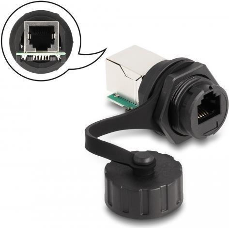 Actual product image Delock Cable connector RJ12 socket to RJ12 socket for installation (Network coupling)