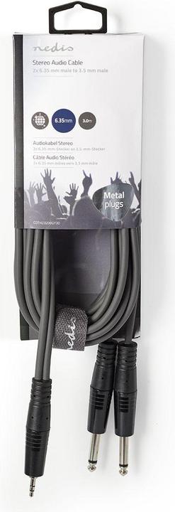 Produktbild Nedis Audiokabel, Stereo, 2 x 6 mm, Stecker 3,5 mm, Mac (3 m, 2.5mm)