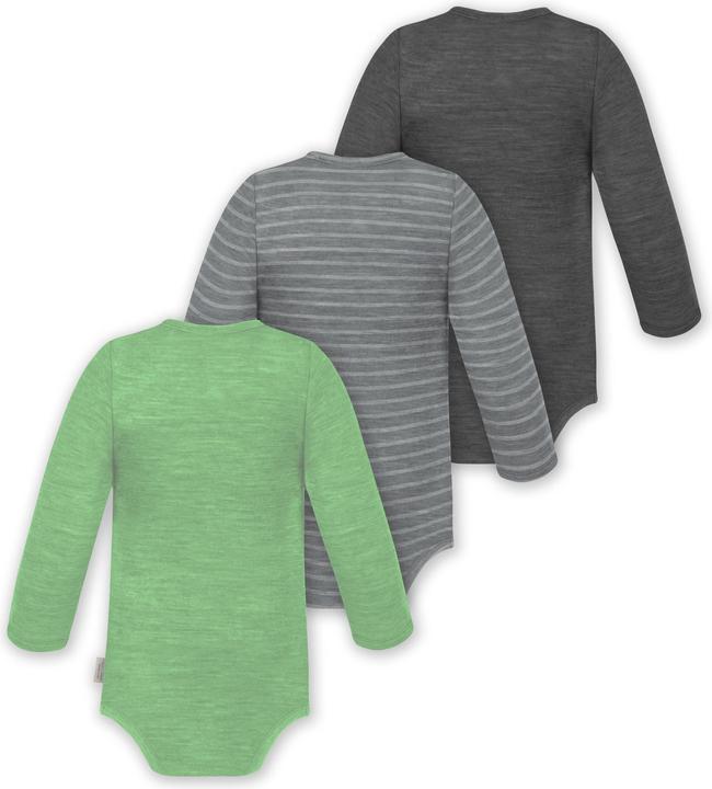 Produktbild Normani 3er Pack Baby Merino Body Langarm „Auckland" - 9375 (74)
