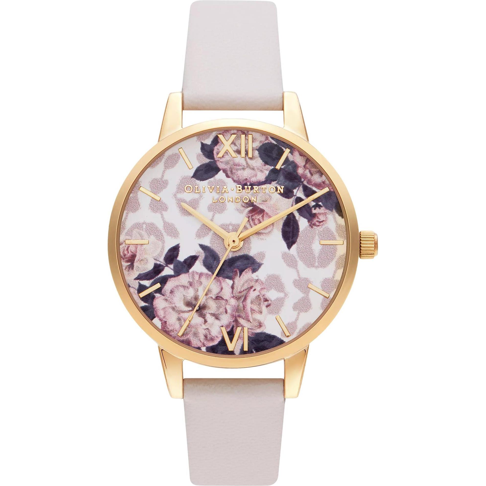 Olivia Burton, Armbanduhr, Armbanduhr mit Lederband, Weiss, (Analoguhr, 30 mm)