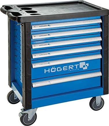 MGA Högert Technik - Werkzeugschrank mit 6 Schubladen mit Zubehör 171 Stück I Abschließbare Schränke I L (460 cm, 910 cm)