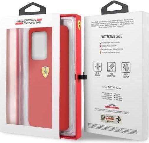 Actual product image Ferrari Hardcase FESSIHCS69RE S20 Ultra G988 czerwony/red Silicone (Samsung Galaxy S20 Ultra)
