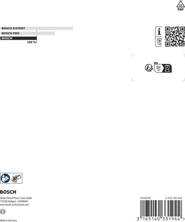 Produktbild Bosch Professional Zubehör Schleifteller weich, 150 mm, für PEX 15 und PEX 420 AE