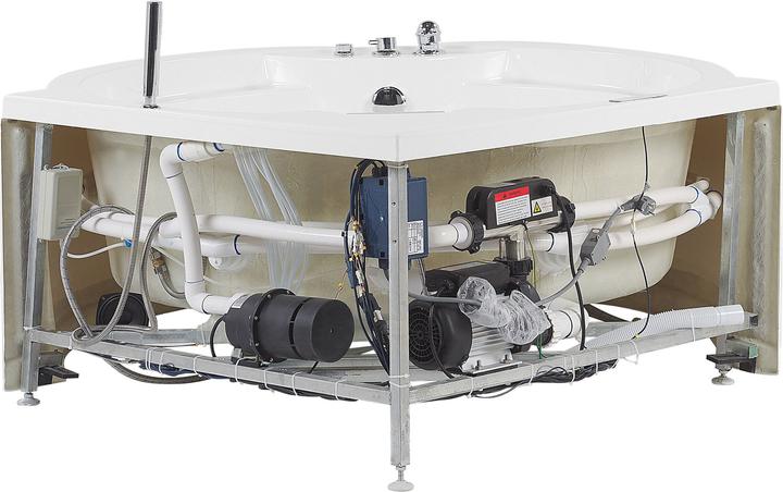 Image du produit Beliani Baignoire-jacuzzi avec haut-parleur Bluetooth blanc modèle d'angle 150 x 114 cm MILANO (181 cm, 150 cm)