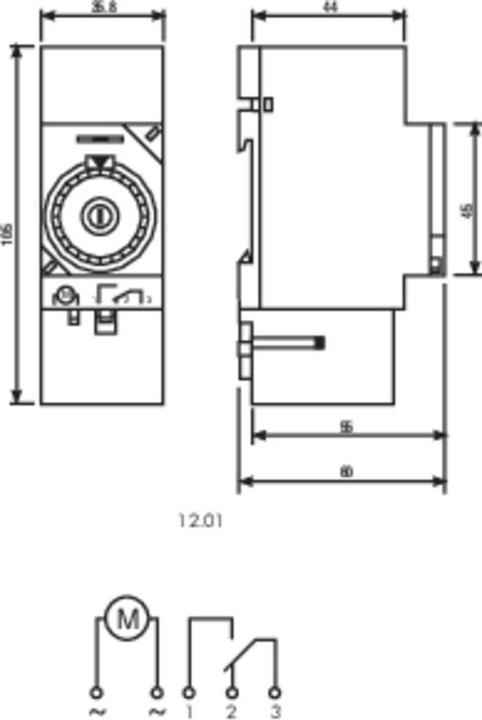 Immagine prodotto Finder Timer per il binario del cappello superiore B