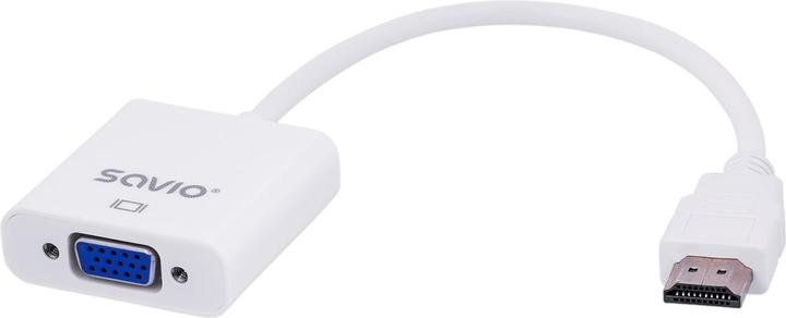 Actual product image Savio CL-27B Video Cable Adapter HDMI Type A (Standard) VGA (D-Sub) (VGA, 15 cm)