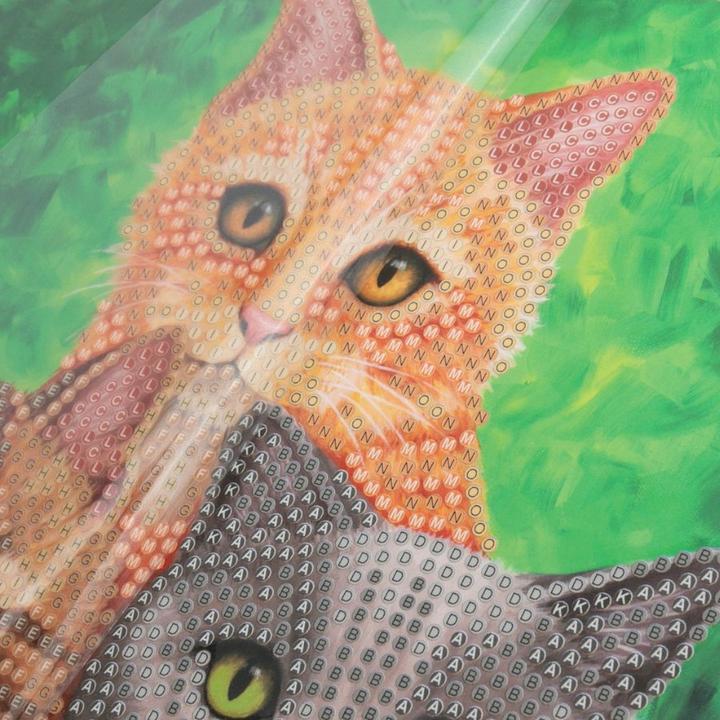 Actual product image Craft Buddy Cats, 18x18cm Crystal Art Card