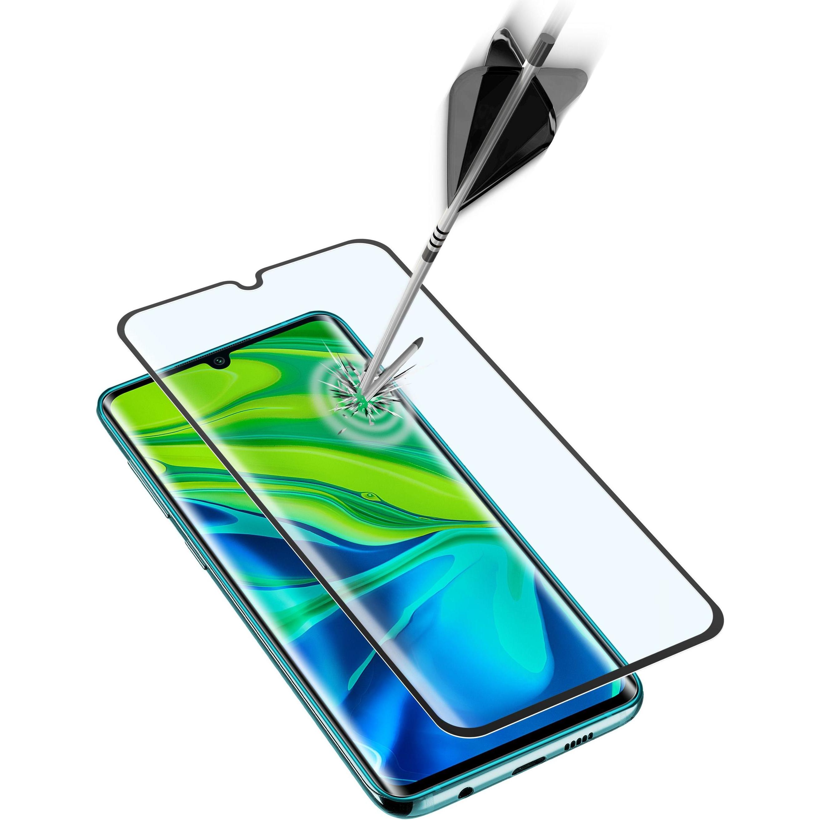 Cellularline screen protector CURVED, Xiaomi Mi Note 10 / 10 Pro / 10 Lite, black (Xiaomi Mi Note 10), Pellicola protettiva smartphone, Nero