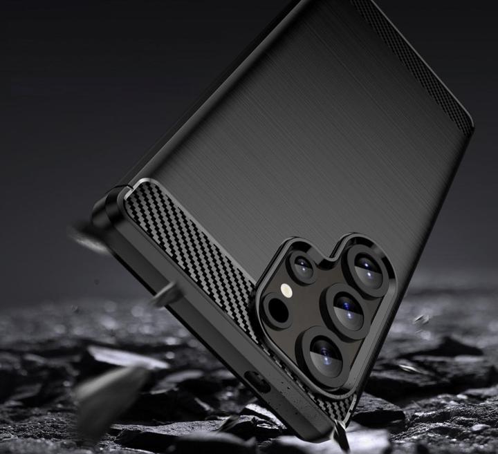 Actual product image Screenguard Hülle Carbon Brushed Soft TPU (Samsung Galaxy S25 Ultra)