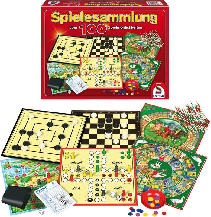 Produktbild Schmidt Spiele Spielesammlung über 100 Spiele (2 - 6 Spieler)