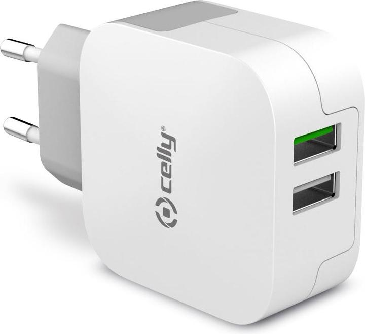 Celly Ladegerät 17 Watt 2xUSB white (17 W)