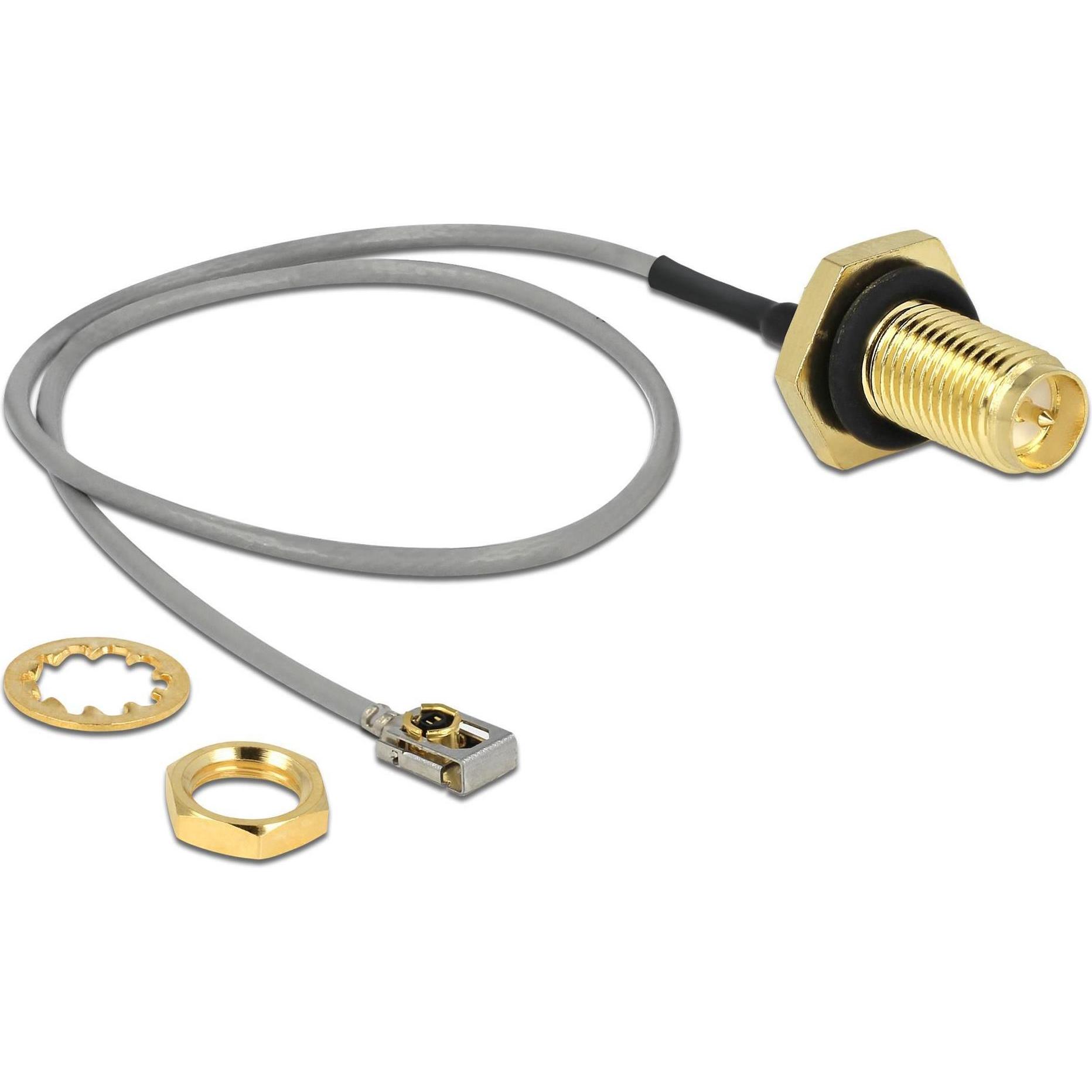 Delock RP-SMA-Bu - MHF(I-Pex)LK Kabel (3.20 dB, Antennenkabel), Antennenkabel